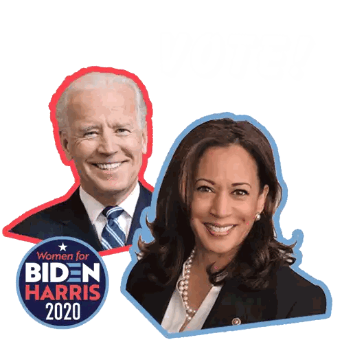 Woman And Man With Women For Biden Sign