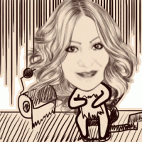 Woman Animated Drawing Struggling But Gotta Poop GIF