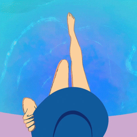 Woman Animation Water Im Chill GIF