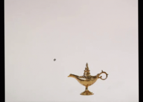 Woman Appeared From Genie Lamp GIF