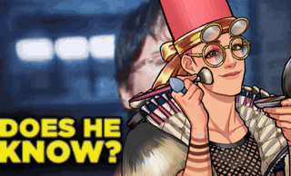 Woman Applying Makeup Does He Know