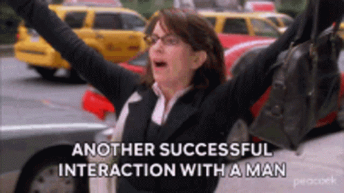 Woman Arms Outstretched Saying Successful Interaction GIF
