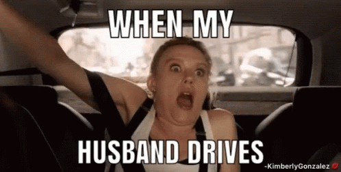 Woman Arms Up in Back Seat When My Husband Drives