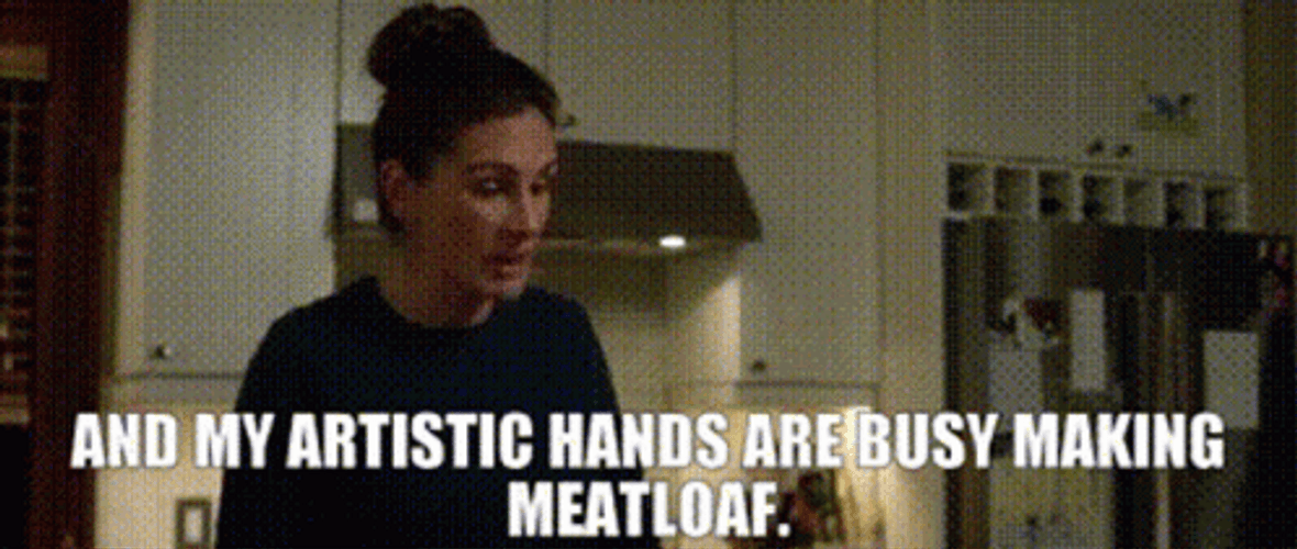 Woman Artistic Hand Busy Making Meatloaf GIF