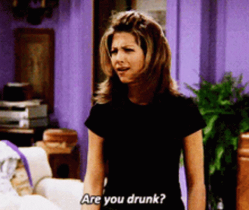 Woman Asking Are You Drunk Purple Wall