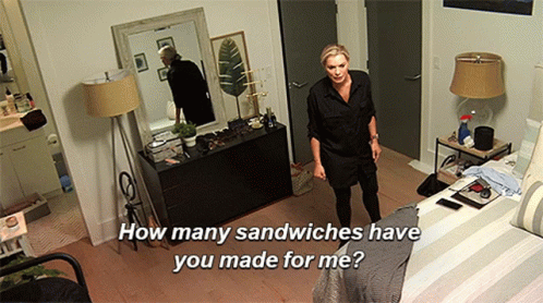 Woman Asking How Many Sandwiches For Me