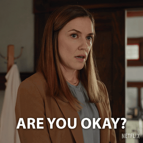 Woman Asking If She Is Okay With Netflix Logo GIF