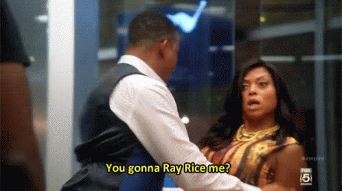 Woman Asking Man If He's Gonna Ray Rice Me