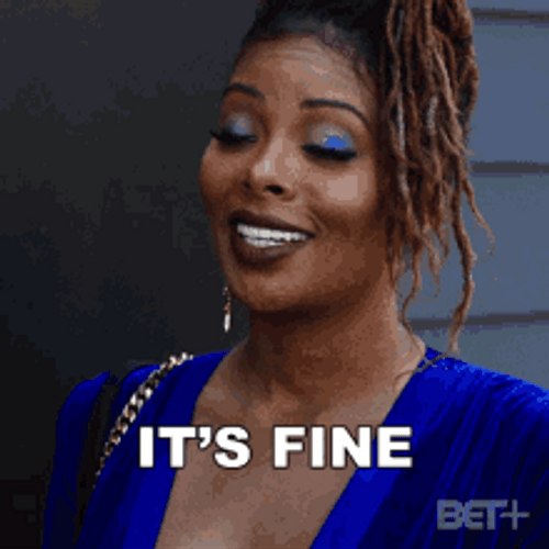 Woman Assuring That Its Fine GIF