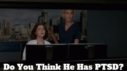 Woman at Computer Do You Think He Has PTSD
