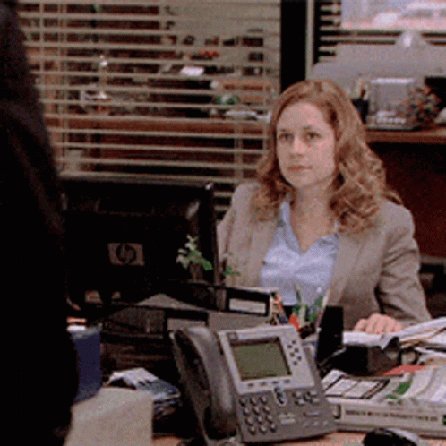 Woman at Desk with HP Monitor