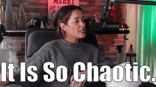 Woman At Microphone Saying It Is So Chaotic GIF