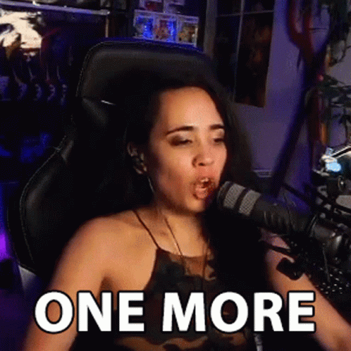 Woman at Microphone Saying One More