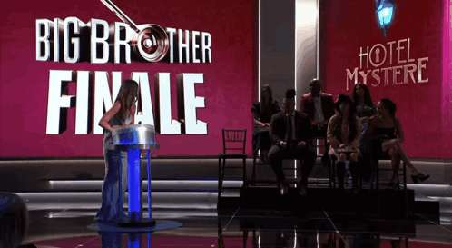 Woman At Podium Big Brother Finale GIF