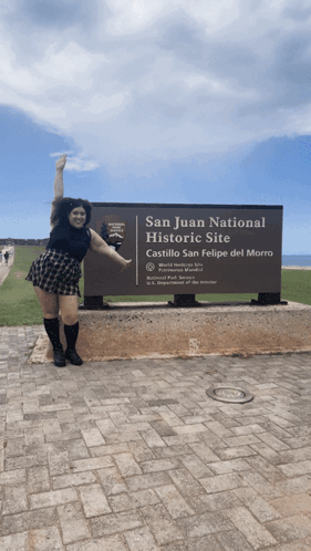 Woman at San Juan National Historic Site Castillo San Felipe del Morro