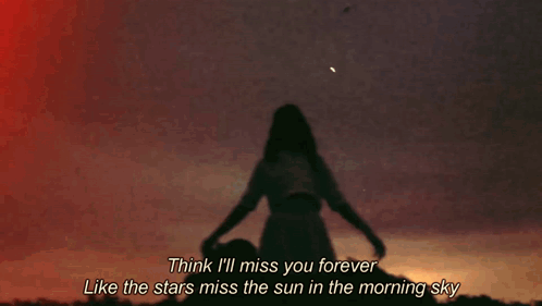 Woman at Sunset Think I'll Miss You Forever