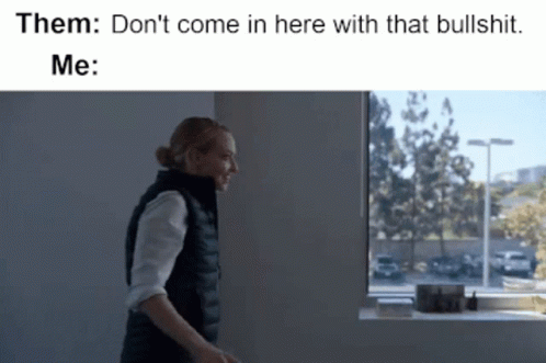 Woman at Window Saying Them Don't Come in Here With That Bullshit