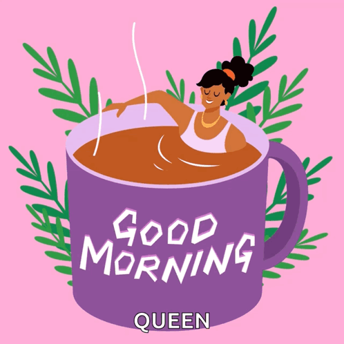 Woman Bathing In Good Morning Queen Cup GIF