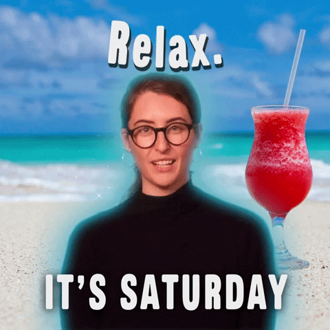 Woman Beach Background Relax It's Saturday GIF