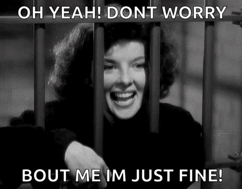 Woman Behind Bars Saying Don't Worry GIF