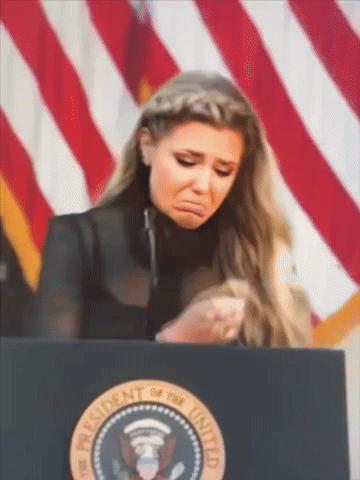 Woman Behind Presidential Podium GIF