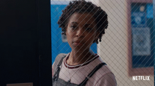 Woman Behind Wire Fence Netflix GIF