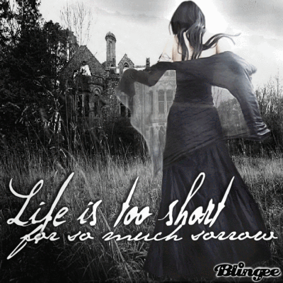 Woman Black Dress Life Too Short Much Sorrow