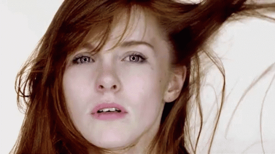 Woman Blow By Strong Wind  GIF