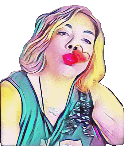 Woman Blowing Kiss With Heart