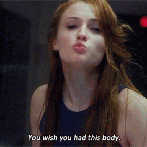 Woman Blowing Kiss You Wish You Had This Body