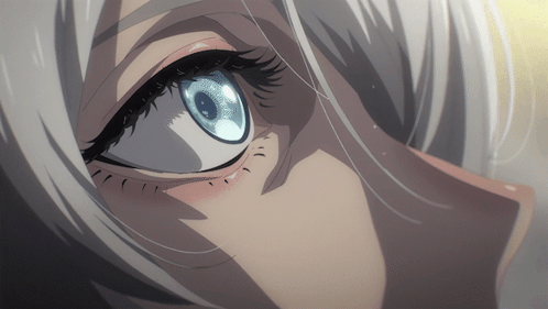Woman Blue Eye White Hair