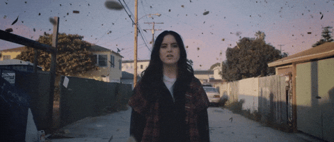 Woman Bricks Explosion Green Screen Effect GIF