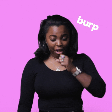 Woman Burp Excuse Me GIF