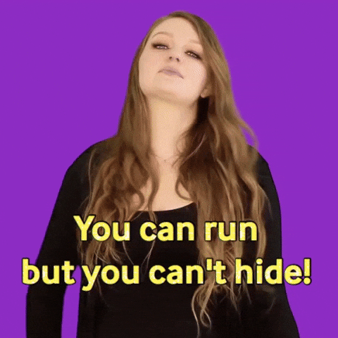 Woman Called Out You Can Run But Can't Hide GIF