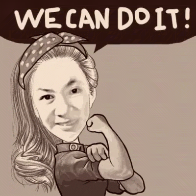 Woman Cartoon Saying We Can Do It