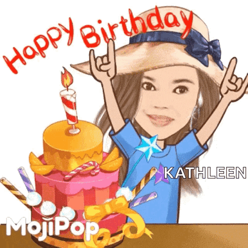 Woman Celebrating Birthday GIF