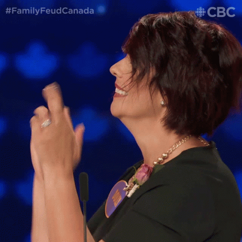 Woman Clapping In Black Shirt GIF