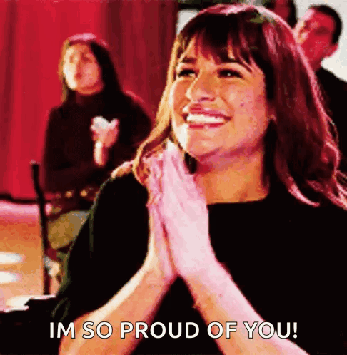 Woman Clapping Smiling I'm So Proud Of You GIF