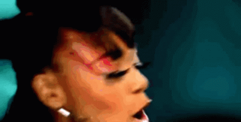 Woman Close Up Mouth Open With Earrings