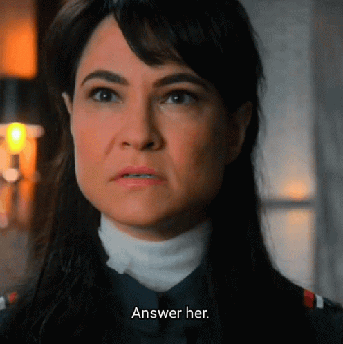 Woman Close Up Saying Answer Her GIF
