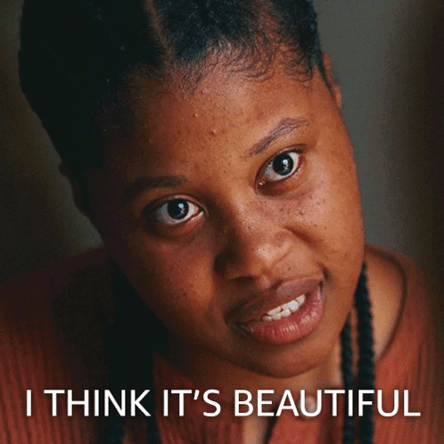 Woman Close Up Saying I Think It's Beautiful GIF