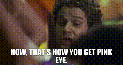 Woman Close Up Saying Now That's How You Get Pink Eye GIF
