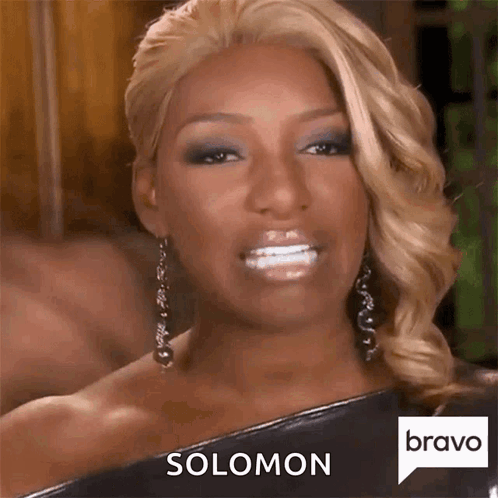 Woman Close Up Saying Solomon GIF