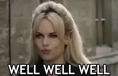 Woman Close Up Saying Well Well Well GIF