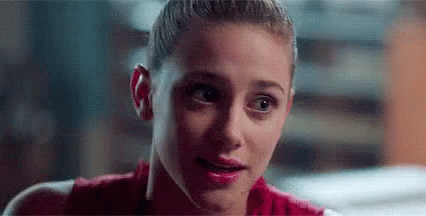 Woman Close Up With Red Top GIF