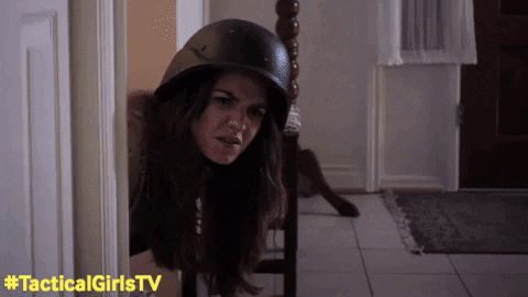 Woman Complains With Smelly Room GIF