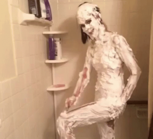 Woman Covered in Shaving Cream