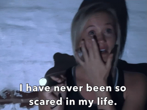 Woman Covering Face I Have Never Been So Scared In My Life GIF