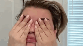 Woman Covering Face With Hands GIF