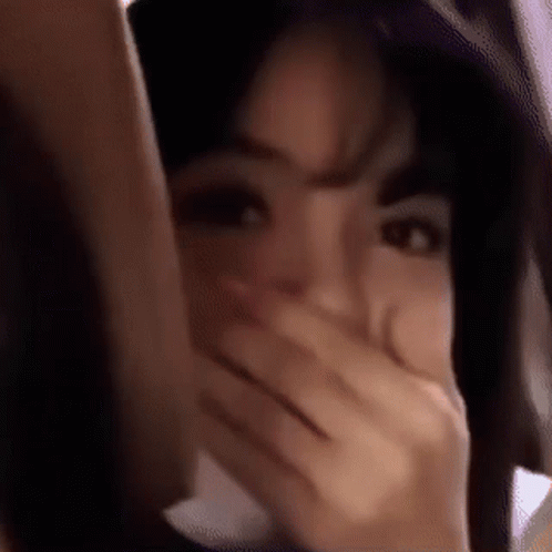 Woman Covering Mouth GIF